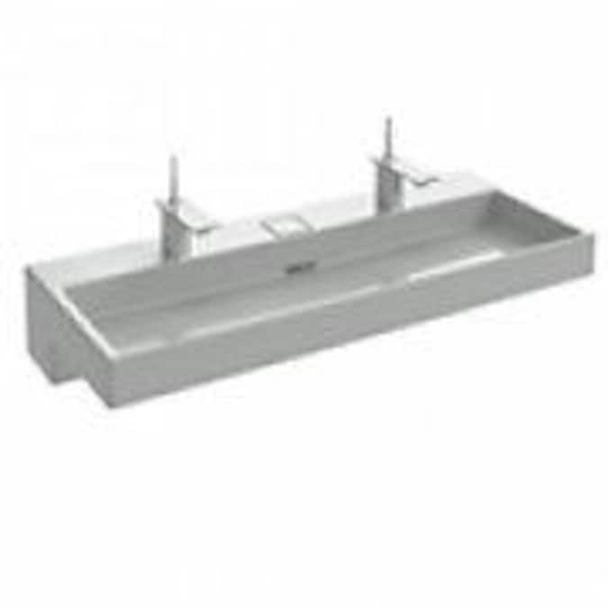 Single basin for 2 taps